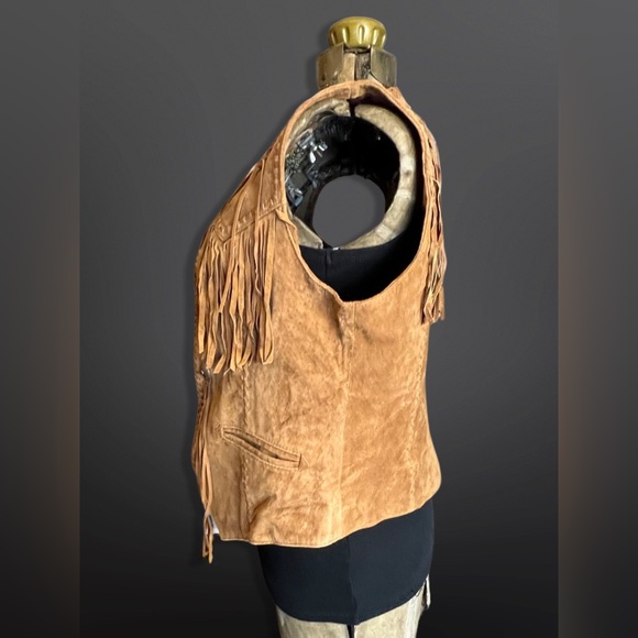 ⚡️SCULLY⚡️ Western Suede Beaded Fringe Vest - Picture 5 of 12